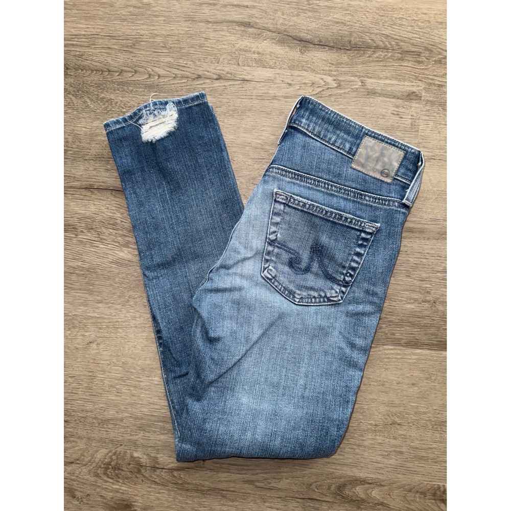 AG Adriano Goldschmied The Beau Medium Wash Skinny Jeans, 24x26